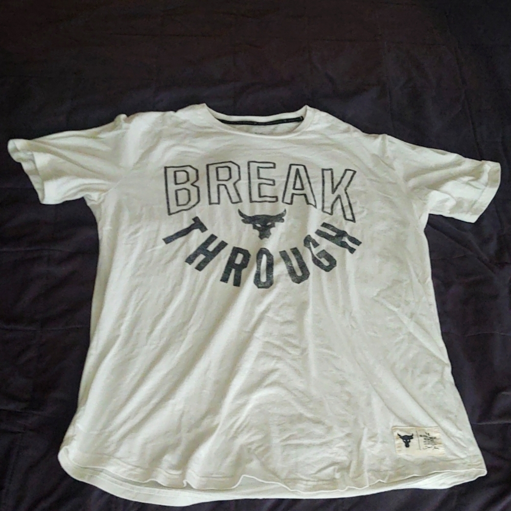 Cream color project rock t shirt